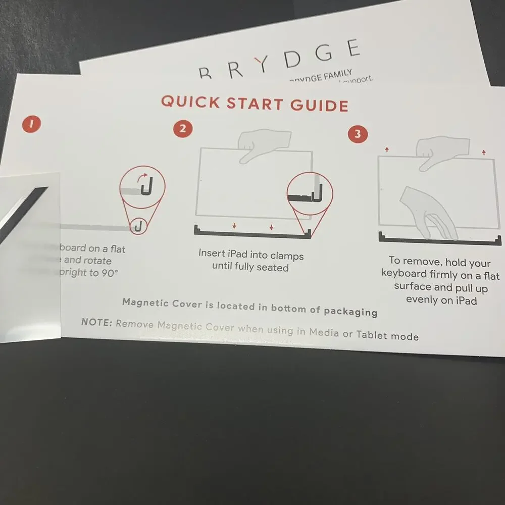 Brydge 12.9 Pro Keyboard iPad Pro 3rd Gen Cover No Oem Cable